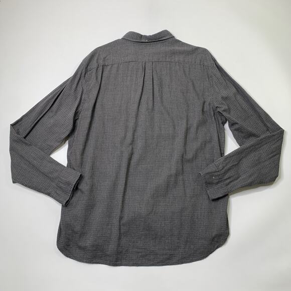 J Crew Shirt Mens XL Extra Large Graphite SLIM Brushed Twill Cotton Shirttail - Picture 7 of 9